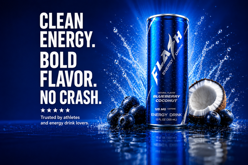 Flash Energy Drink® | Clean Energy, Bold Flavors, No Crash, No Jitters